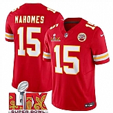 Men & Women & Youth Kansas City Chiefs #15 Patrick Mahomes Red 2025 Super Bowl LIX Patch F.U.S.E. Vapor Limited Stitched Jersey,baseball caps,new era cap wholesale,wholesale hats